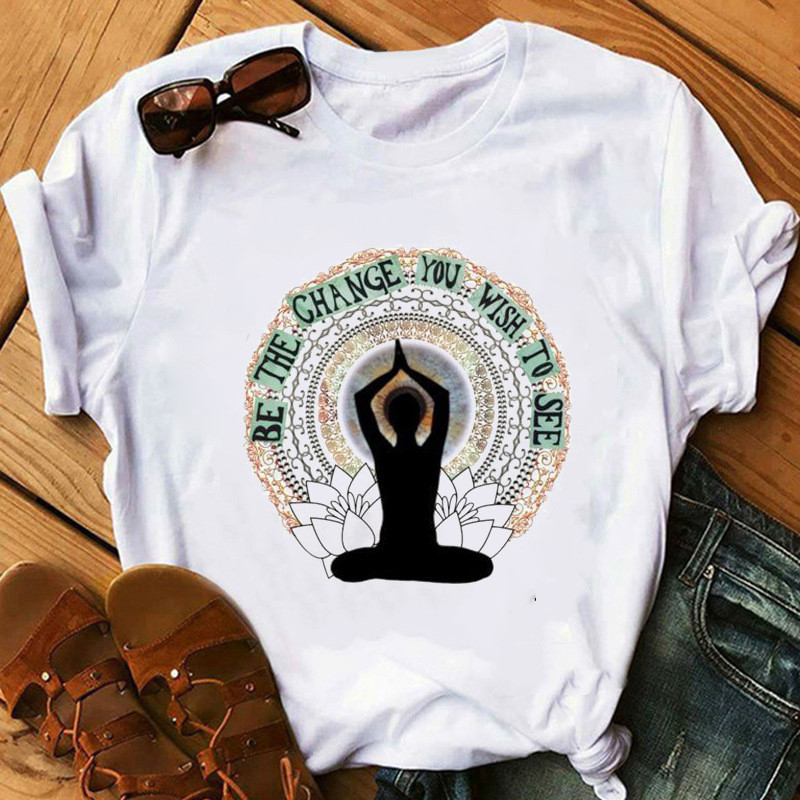 Title 4, Buddha Wheel Meditation Print Short Sleeve