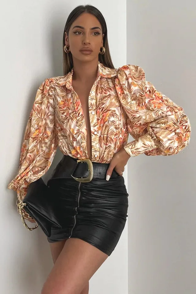 Women's Chiffon Cardigan Loose Lantern Long Sleeve Shirt Fscw002 - Shop at LoveMi