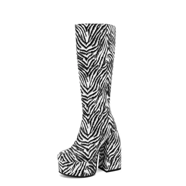 Fashion Autumn And Winter New Women's High Boots Tiger Pattern 47 - Shop at LoveMi