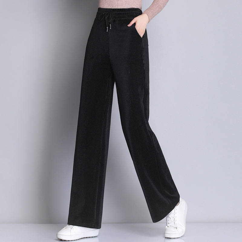 Title 5, Ladies Loose Sports Wide-leg Thickened Plus Vel...