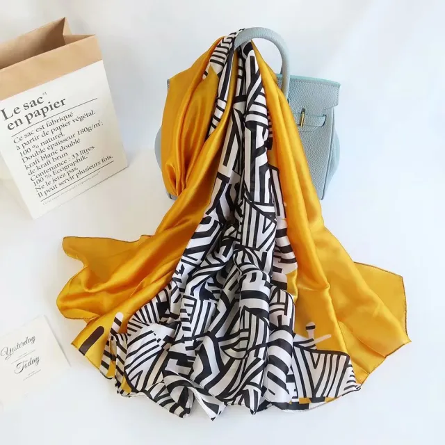 All in one Sunscreen Shawl Travel Silk Scarf Women's Beach Towel Color24 - Shop at LoveMi