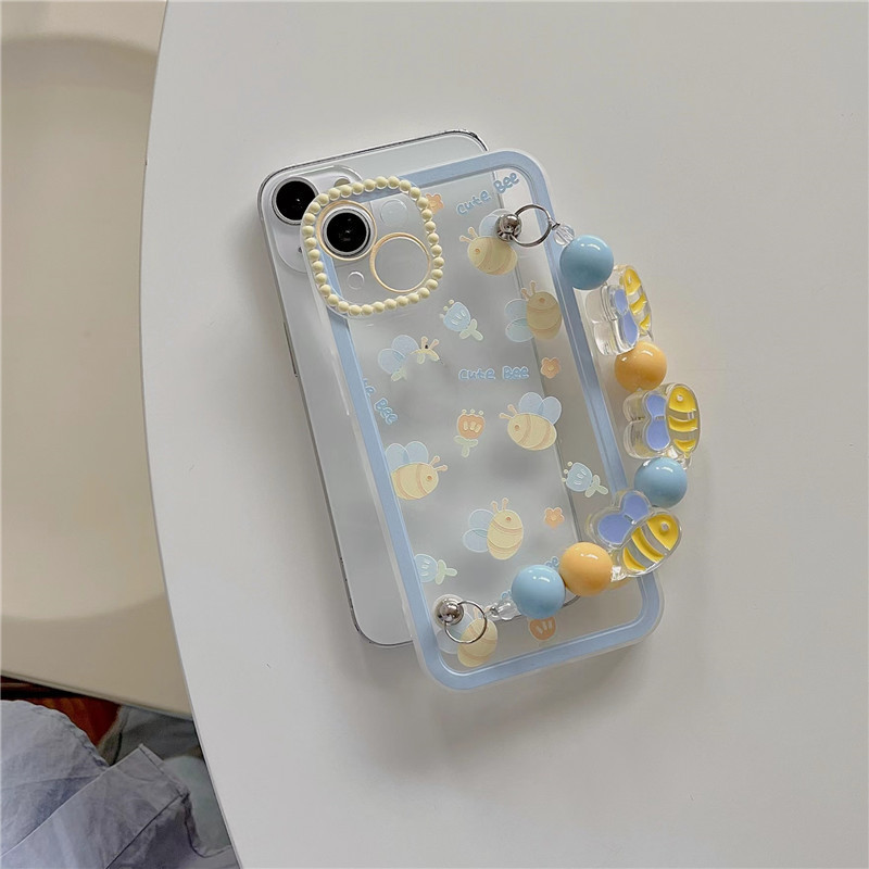 Cute And Funny Cartoon Little Bee Chain Mobile Phone Case - Image 5