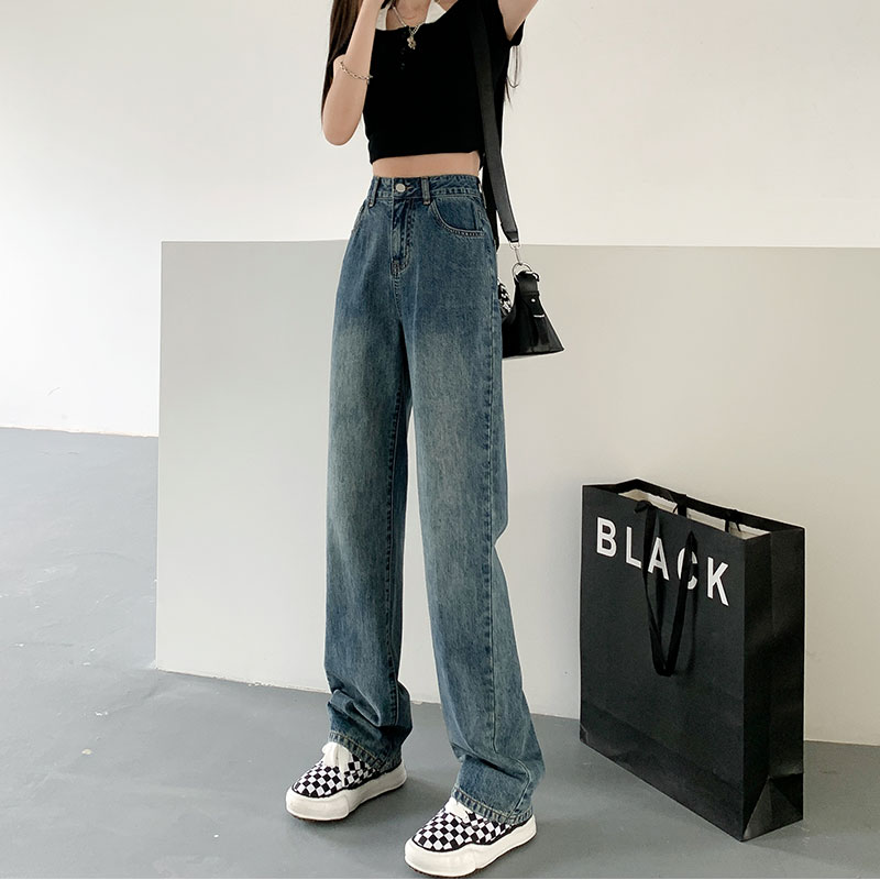 Women's Fashion Vintage Distressed Washed Jeans