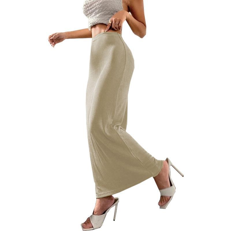 Title 13, Womens Solid Ankle and Hip Wrap Long Skirt. Co...