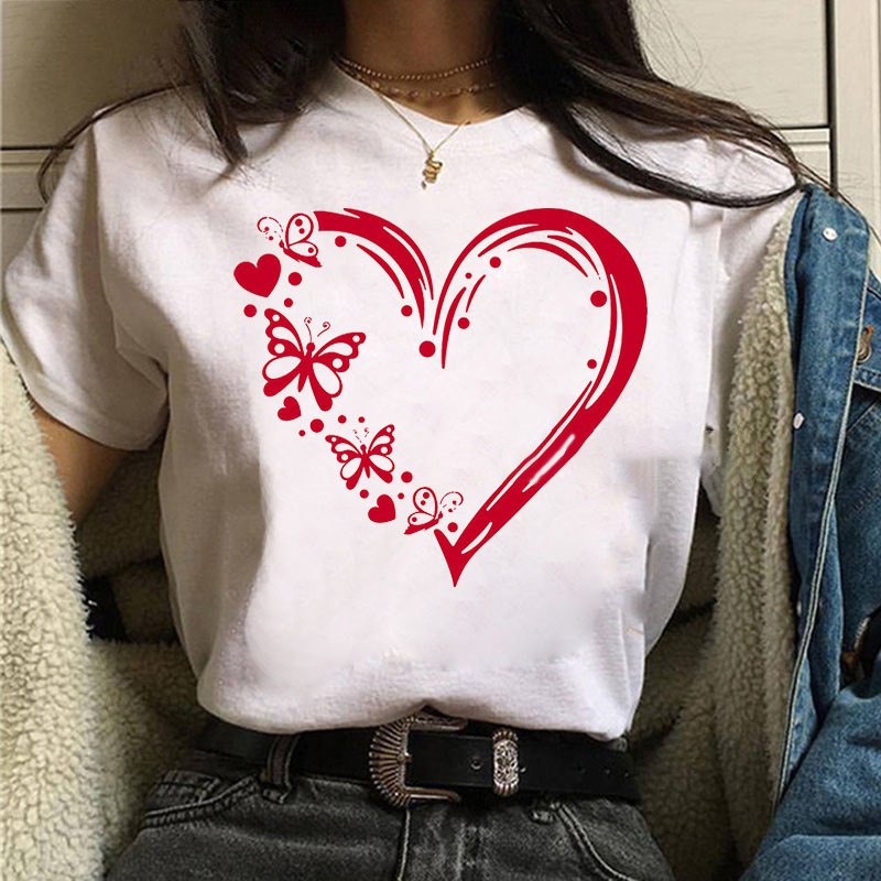 Title 31, Printed White Ladies Casual Loose Personality S...