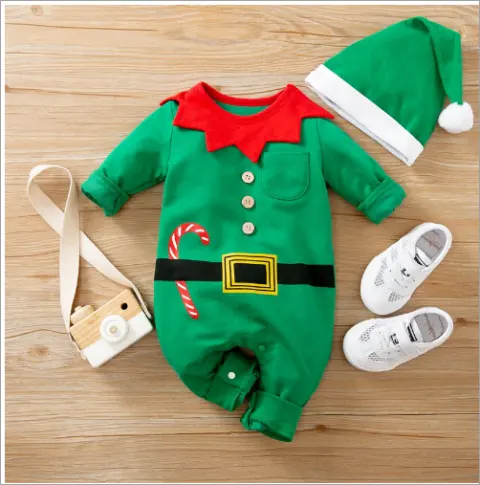 Christmas Clothes Spring and Autumn Baby Onesies