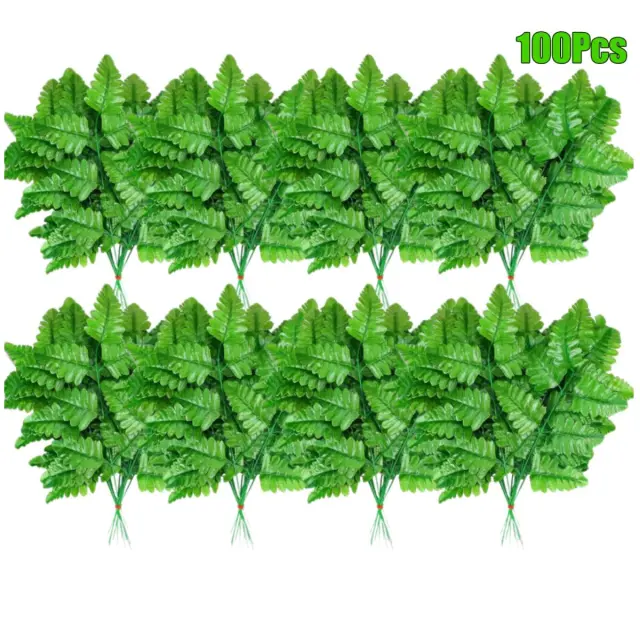 Artificial Fern Leaves Stem Green Cemetery Leaf Picks Wedding Flower Arrangements W13732778 - Shop at LoveMi
