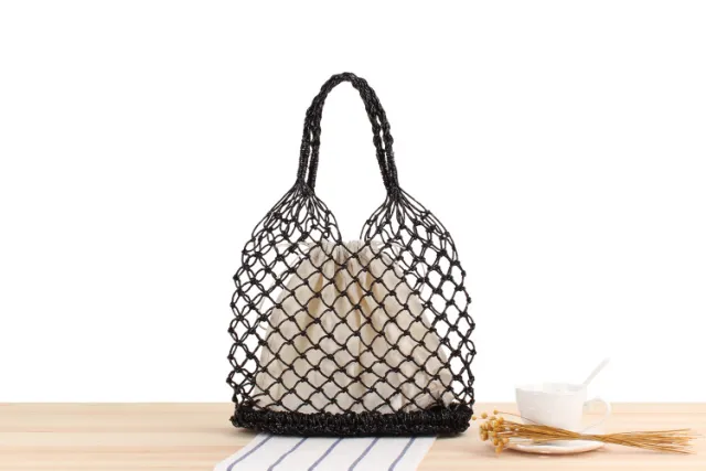 Pure Gold And Silver Thread Hand Crocheted Bag Gold - Shop at LoveMi