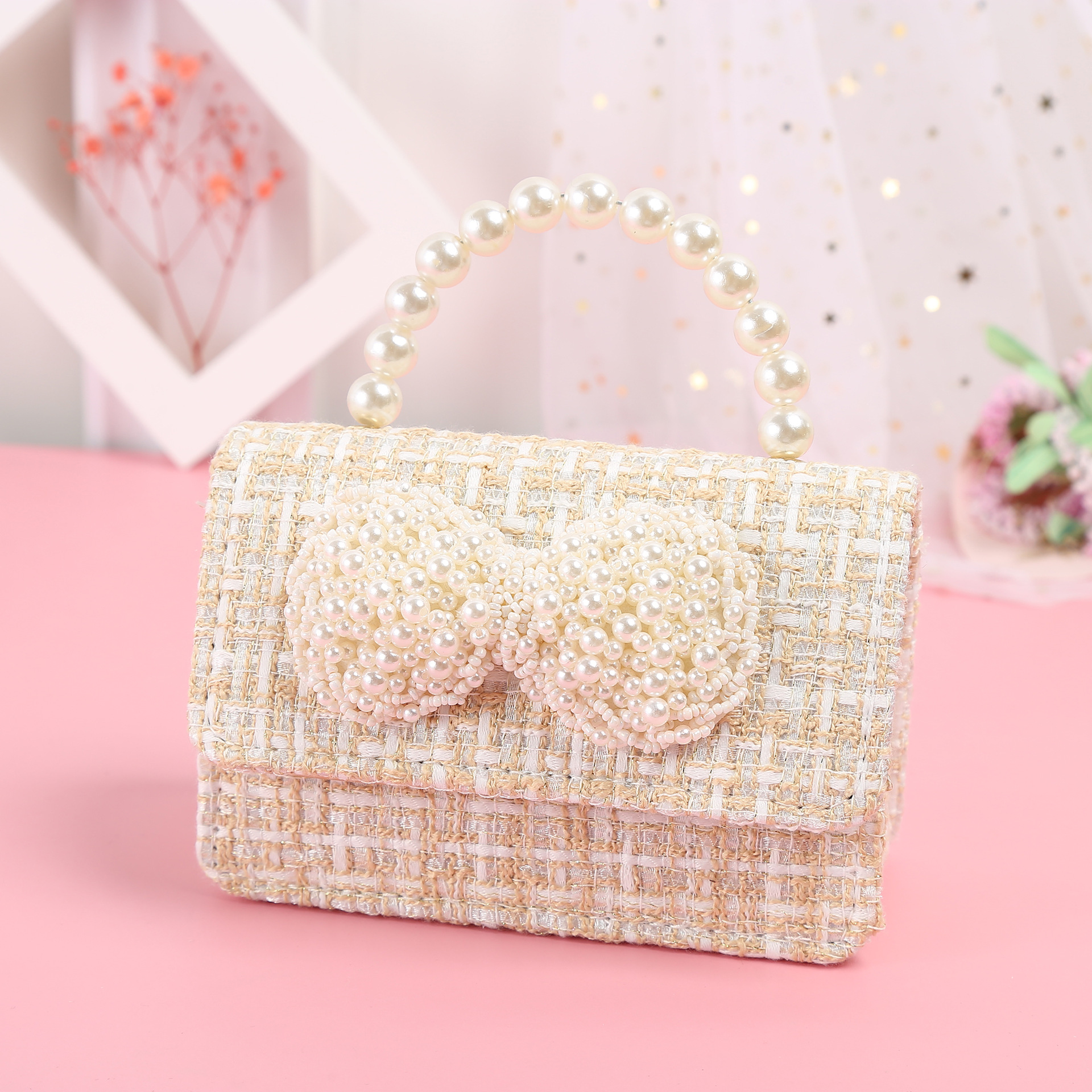 Title 5, Pearl Bow Trendy Fashion Portable Messenger Dua...