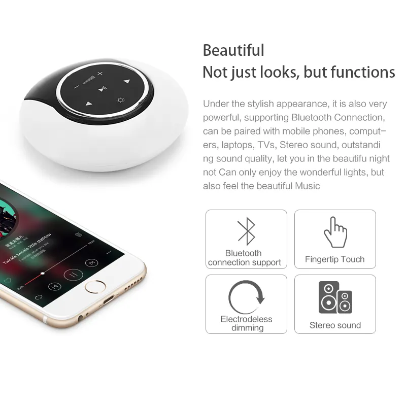 Creative Bluetooth Subwoofer Stereo Speaker LED Desk