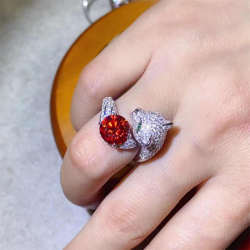 Title 6, Fashion Color 8-Heart 8-Cut Mosan Diamond Ring....