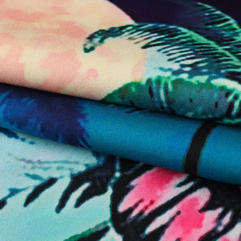 Youth Couples Tropical Rainforest Digital Print Casual Short-sleeved Shirt