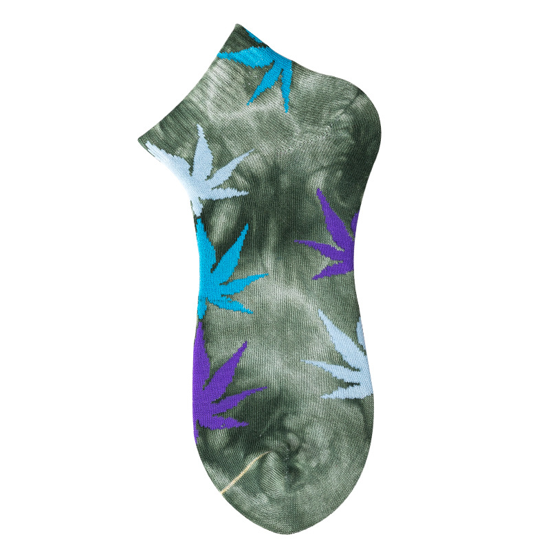 Tie-dye Shallow Cotton Boat Socks