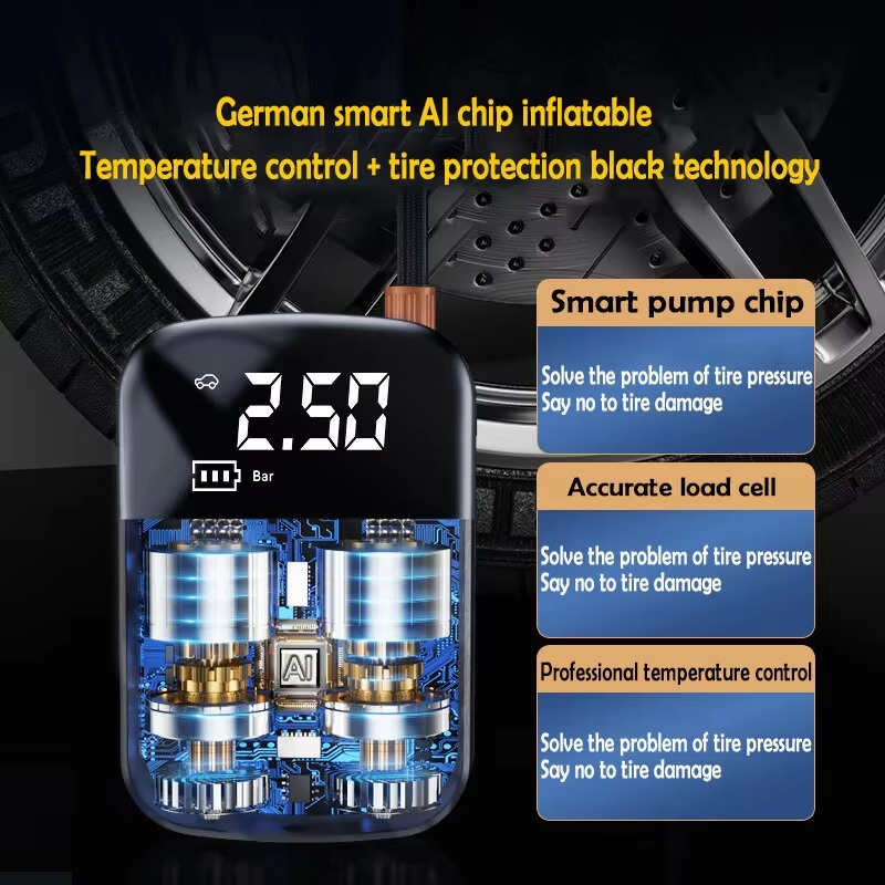 Wireless Car Air Compressor Electric Tire Inflator For Motorcycle Bicycle Boat AUTO Tyre Balls — foto 3