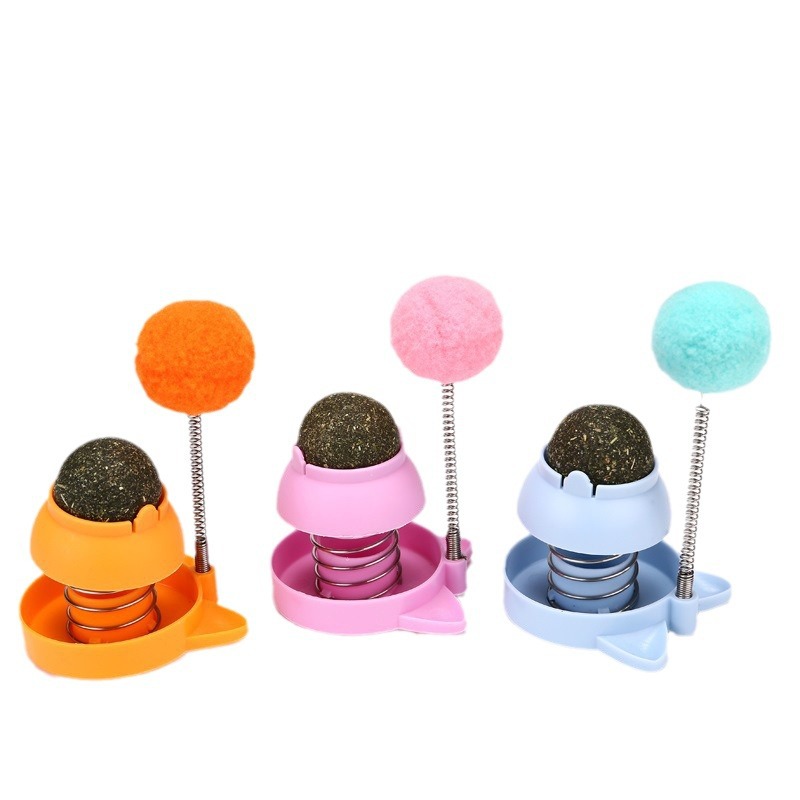 ของเล่นแมวลูกบอลมินต์เสียงดนตรี ช่วยบรรเทาความเบื่อหน่ายและกำจัดขน ช่วยทำความสะอาดฟัน แมวเล่นสนุกได้ทั้งวัน