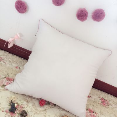 Pure White Lace Pillowcase Plain Handmade Pleated Cotton Ruffle