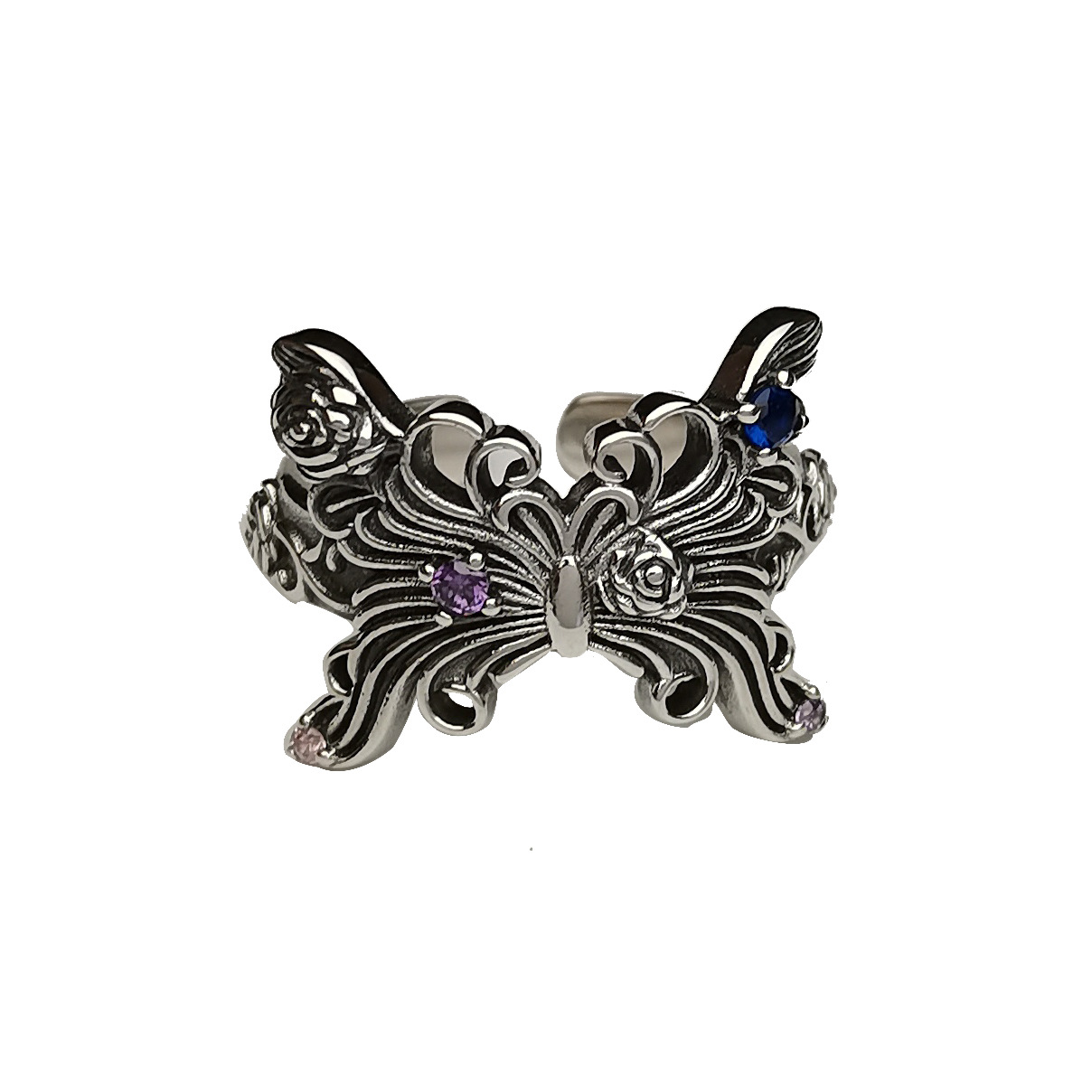 Title 1, Butterfly Gothic Ring Vintage Fashion Old Style...