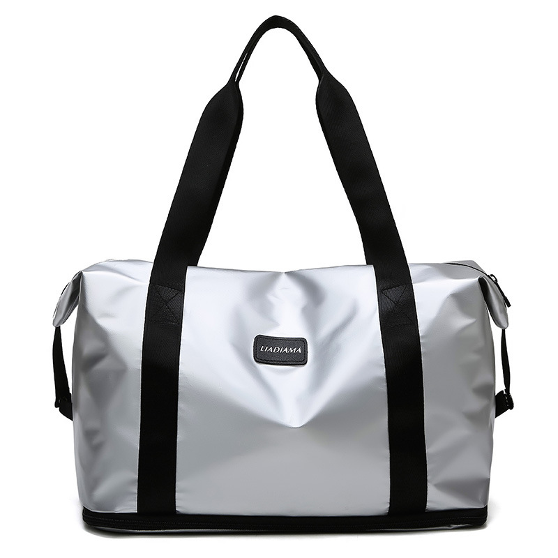 New Single layer Expandable Trolley Travel Handbag Silver - Shop at LoveMi
