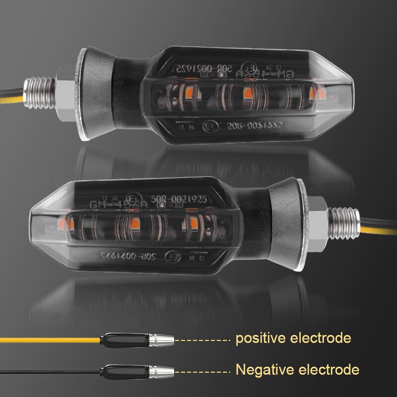 2Pcs Motorcycle Motorbike Turn Signal Lights Indicators Lamp Amber Mini LED 12V — image 8