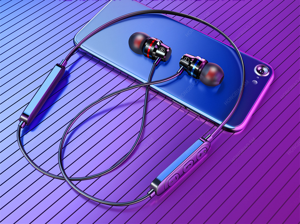Bluetooth Wireless Earphone Hanging Neck Motion Noise Reduction - Image 4