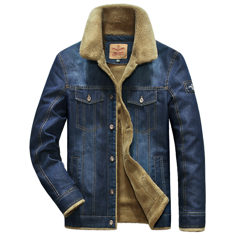 Title 3, Fleece denim multi-pocket jacket