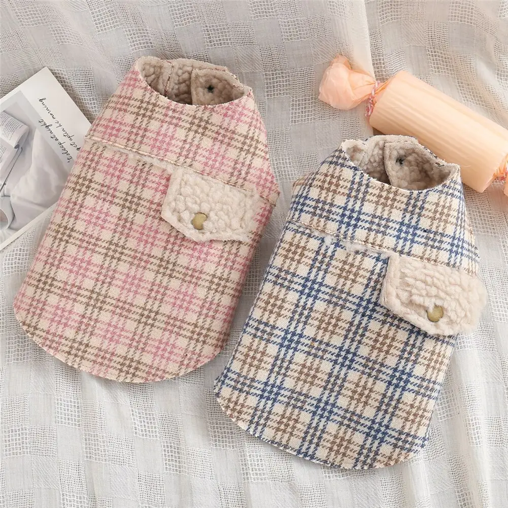 Vest Clothes Plus Velvet Warm Vest Small Dogs Cats Dogs Cotton-padded Clothes