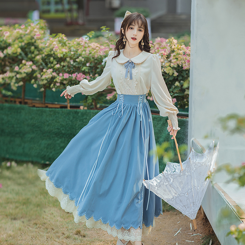 Embroidered A-Line Long Dress, picture 4 of 10
