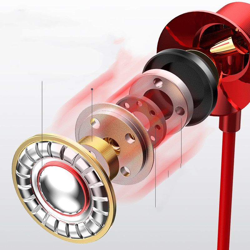 Double Wheat Metal In-Ear Wire Headset - Image 4