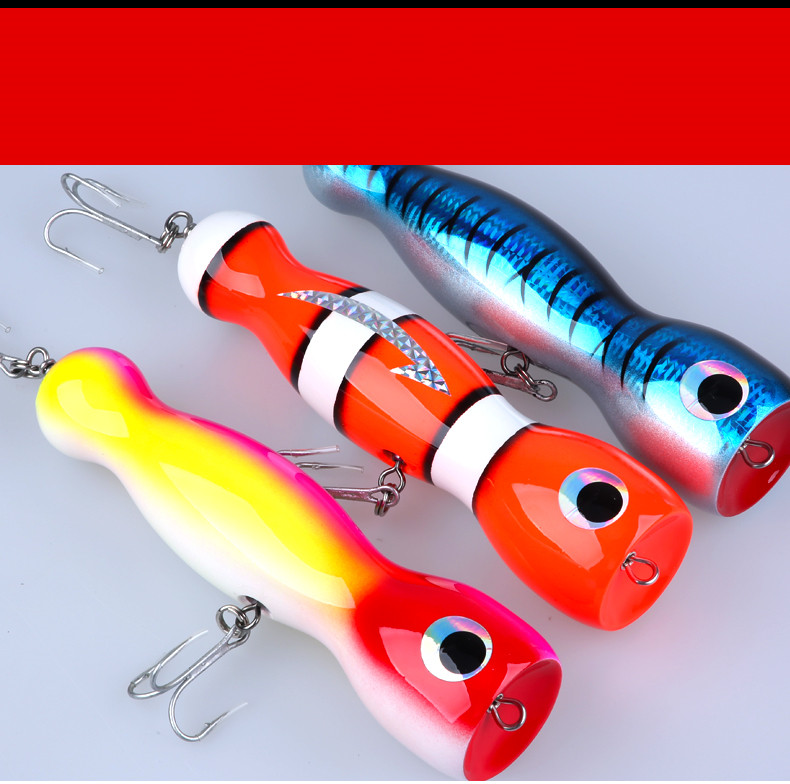 Hand-made Wooden Wave Bait GT Trolling Niugang Tuna Sea Bait