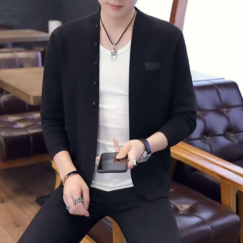 Title 1, Thin Long-sleeved Slim-fit Sweater Jacket Men