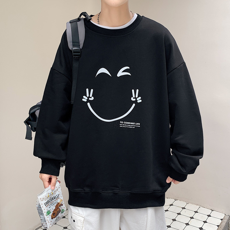 Men's Plus Size Long-sleeved Round Neck Sweater