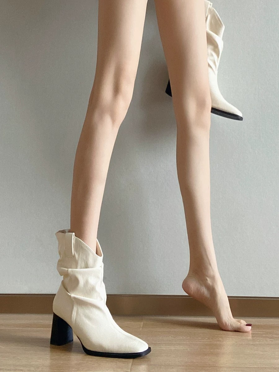 Ruched Ankle Boots, picture 4 of 5