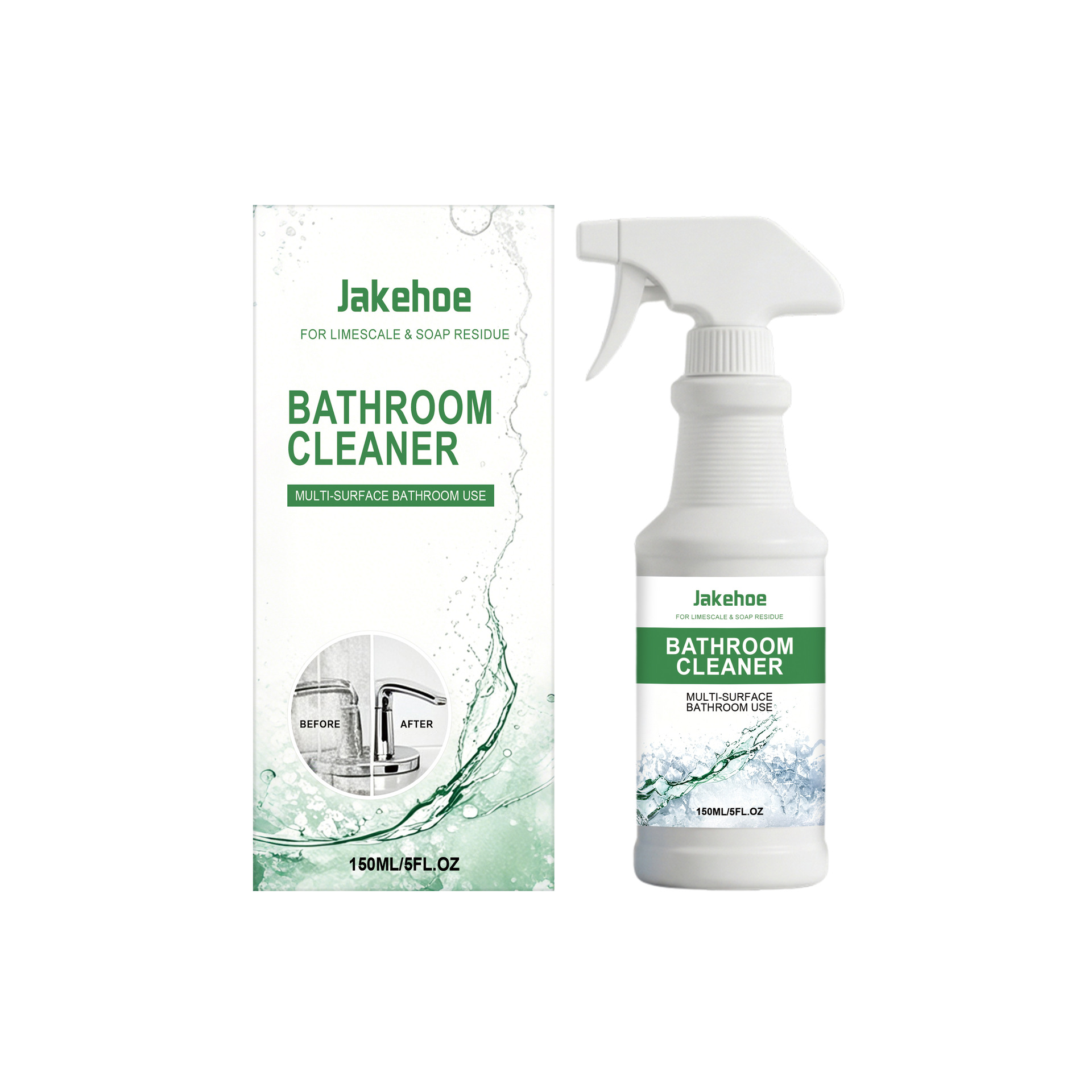 JAKEHOE Bathroom Cleaner - Home Use, Cleans Bathroom Floors And Tiles, Convenient Care For Stains And Scale.