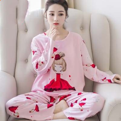 Title 8, Long sleeve pajamas for women in autumn and win...