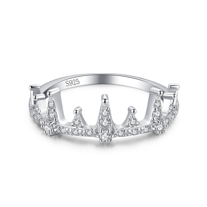 S925 Sterling Silver Niche Design Crown Ring
