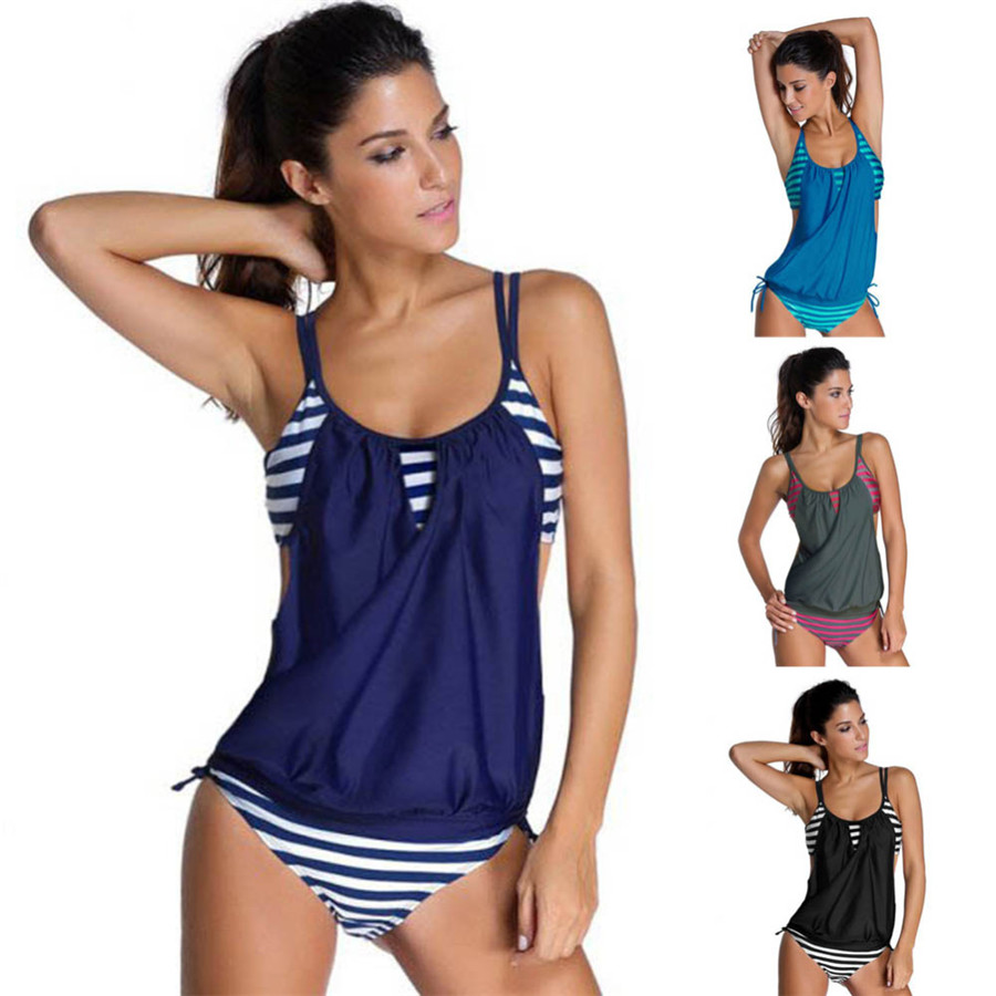 Europe and the United States seaside resort bikini two-piece split swimsuit conservative section