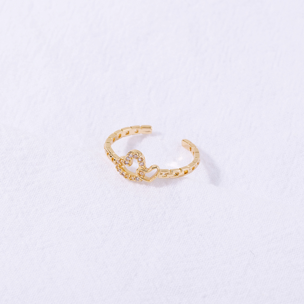 Simple Golden Small Love Ring For Women