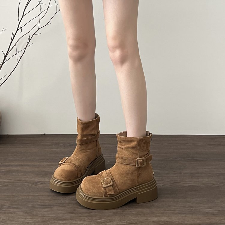 Faux Suede Ankle Boots, picture 2 of 4