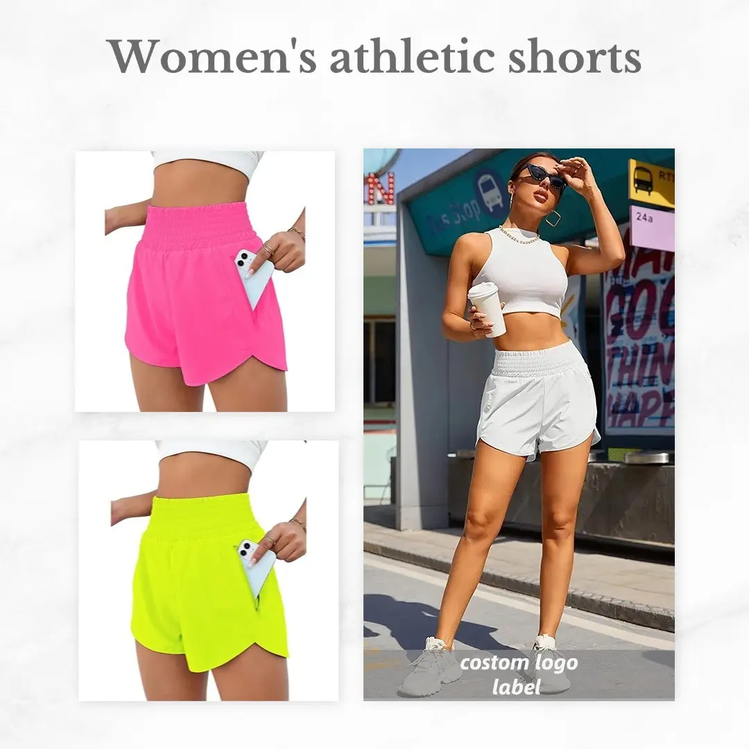 High Elastic Drawstring Sports Shorts