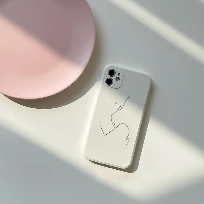 Fashion Simple Abstract Line Silicone Protective Cover