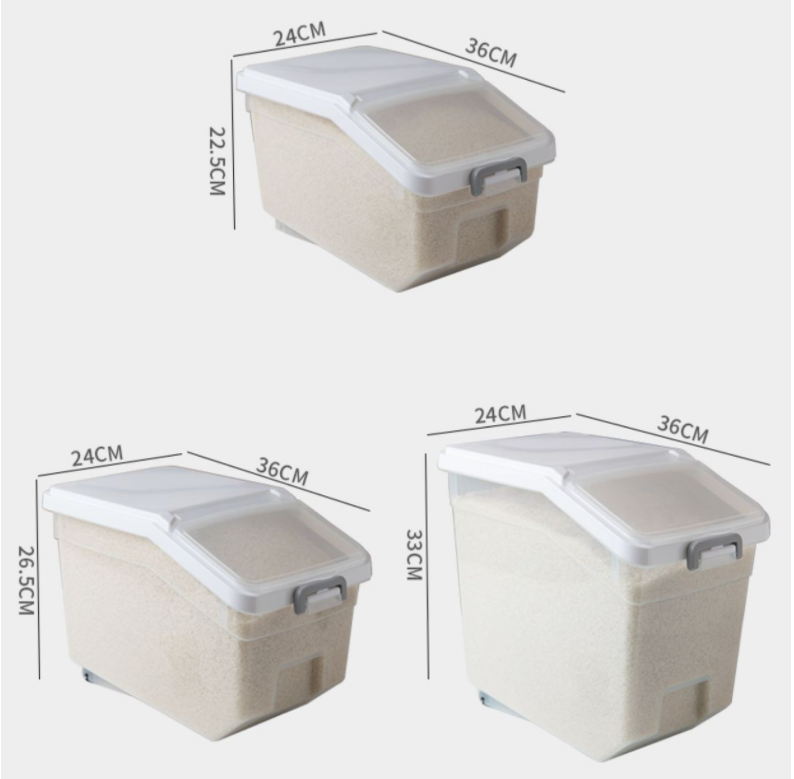 Title 1, Kitchen Rice Bucket Household Sealed Rice Box 2...