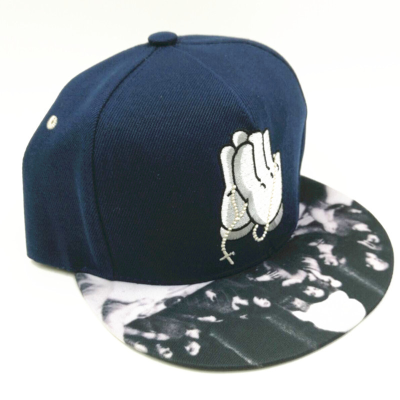 Double palm navy blue