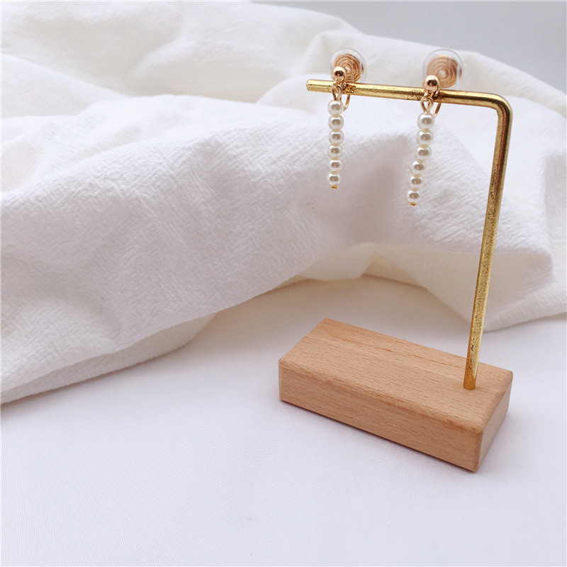 Pearl Simple Temperament Mosquito Coil Ear Clip Studs