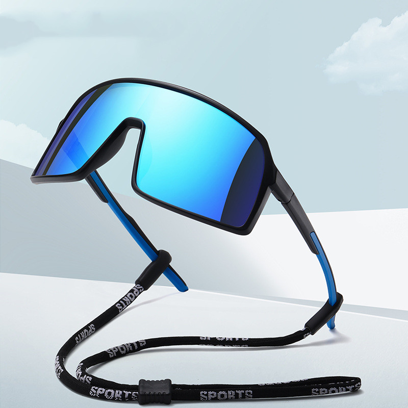 Mens Fashion Simple One Piece Large Frame Sunglasses - Image 5