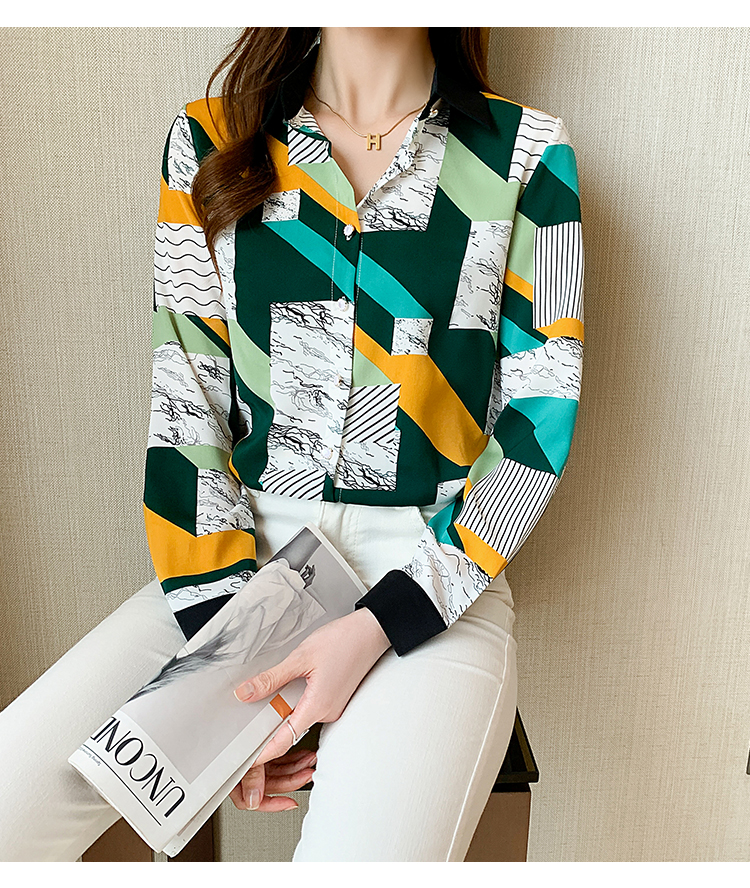 Title 9, Retro Hong Kong-style Long-sleeved Chiffon Shirt