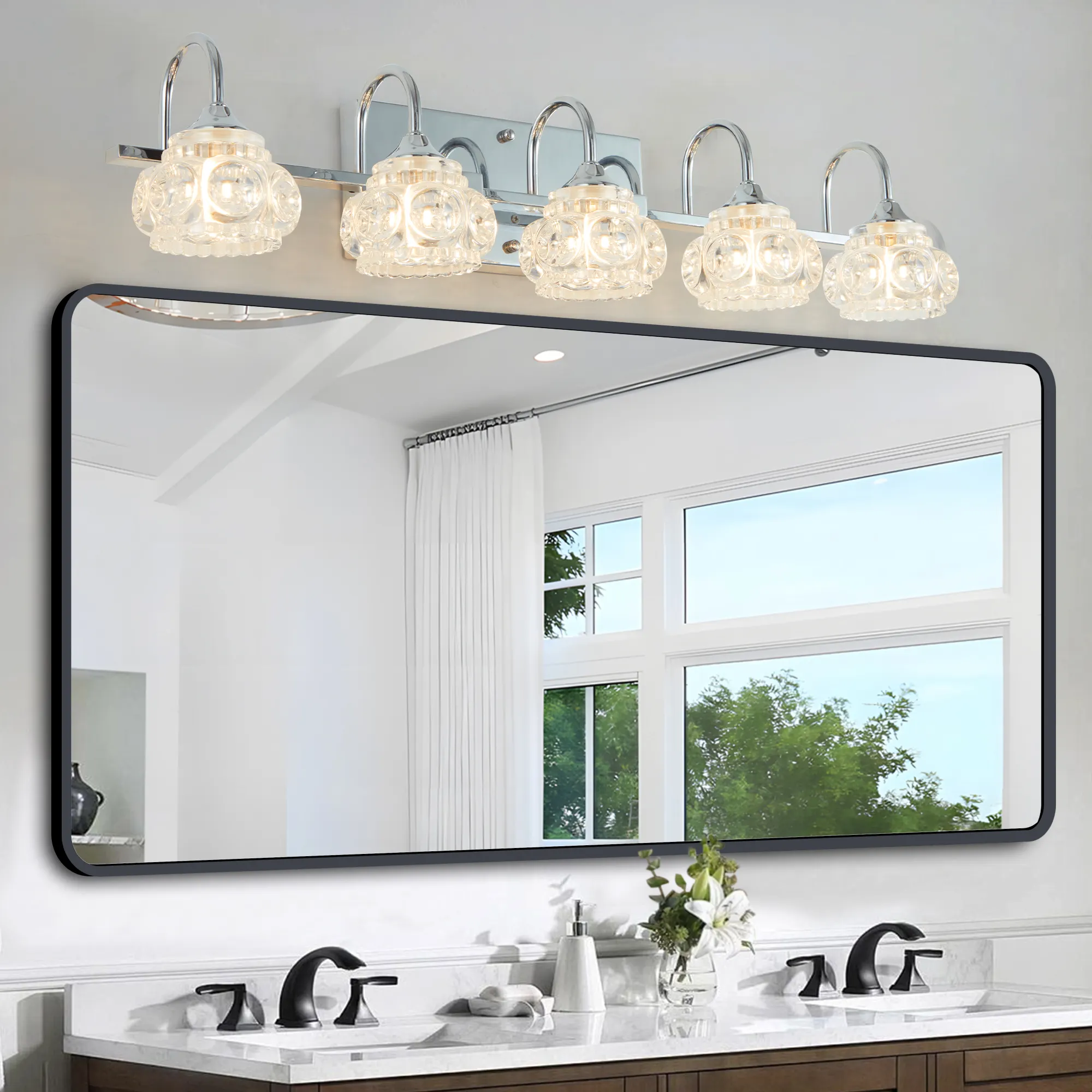 29 Nickel Finish Vintage Crystal Vanity Light