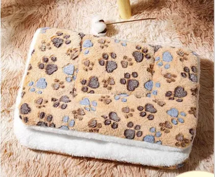 Fashion Pet Cat Four Seasons Mat Blanket Coffee Color Footprint - Shop at LoveMi