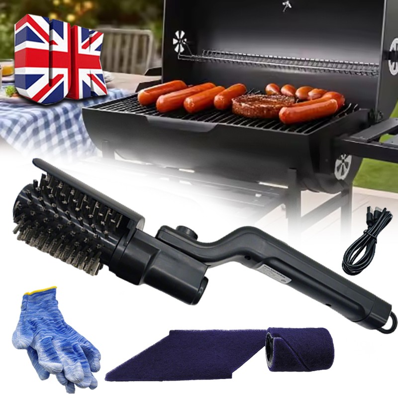 Electric Grill Cleaning Brush Rotary BBQ Cleaner Tool 3-Speed 2600mAh Cordless
