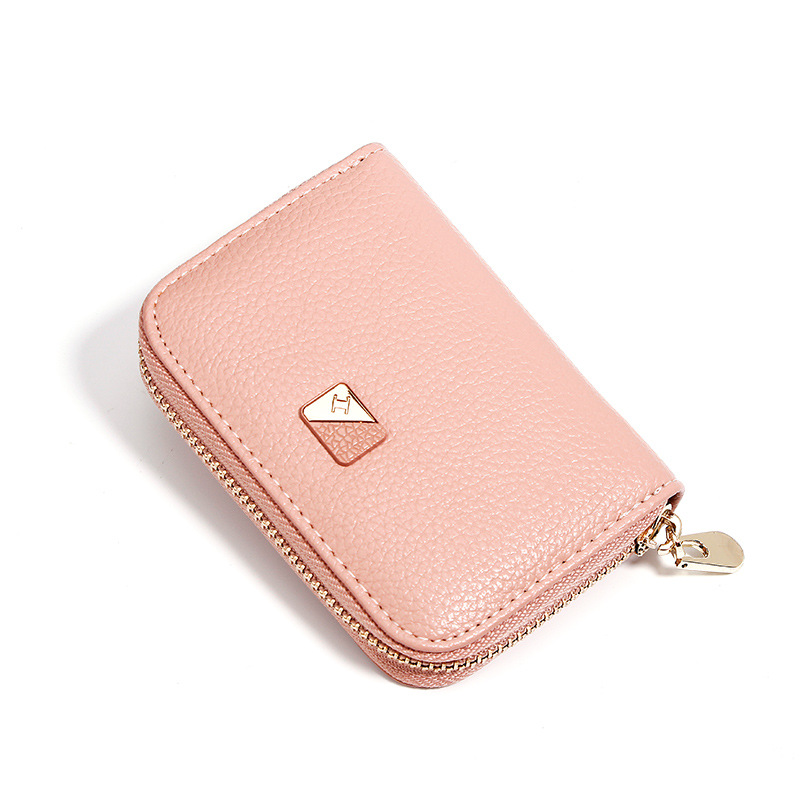 Women's Leather Solid Color Coin Purse Pink - Shop at LoveMi