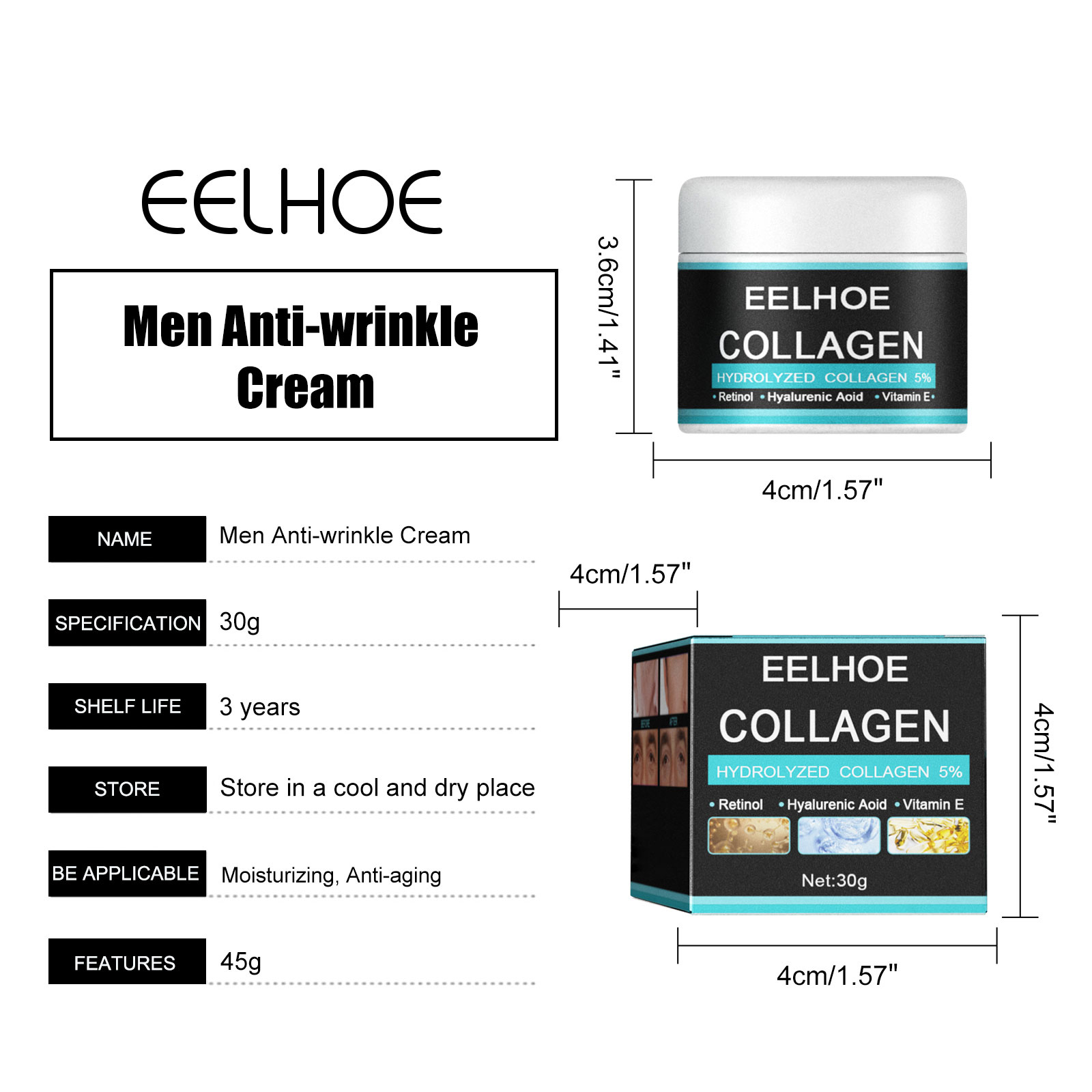 Men's Firming Face Cream 50g 1 Box — foto 10